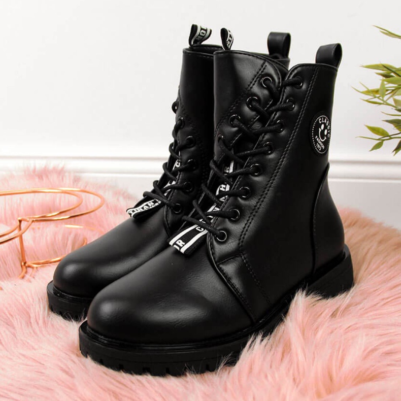 Saappaat eristetty epäsymmetrinen Jr EVE322A musta valkoinen 1