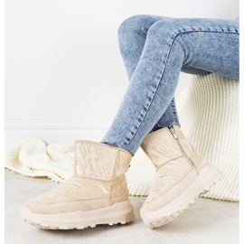 Naisten puolikuiset beige -lumisaappaat 2