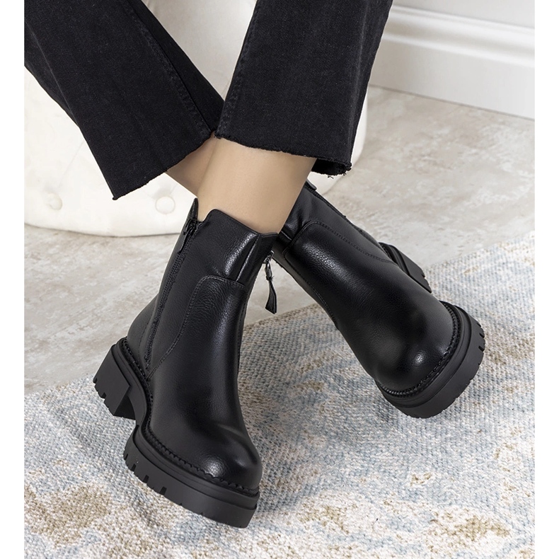 Victorine mustat naisten saappaat 1