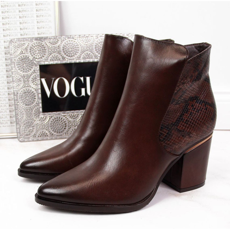 Saappaat eristetty käärmeen iho Potocki W WOL31B ruskea 1