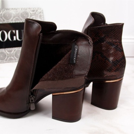 Saappaat eristetty käärmeen iho Potocki W WOL31B ruskea 2