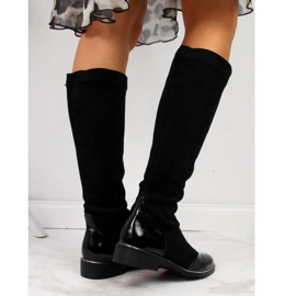 Mustat mokkaeristetyt saappaat Filippo W PAW289 2