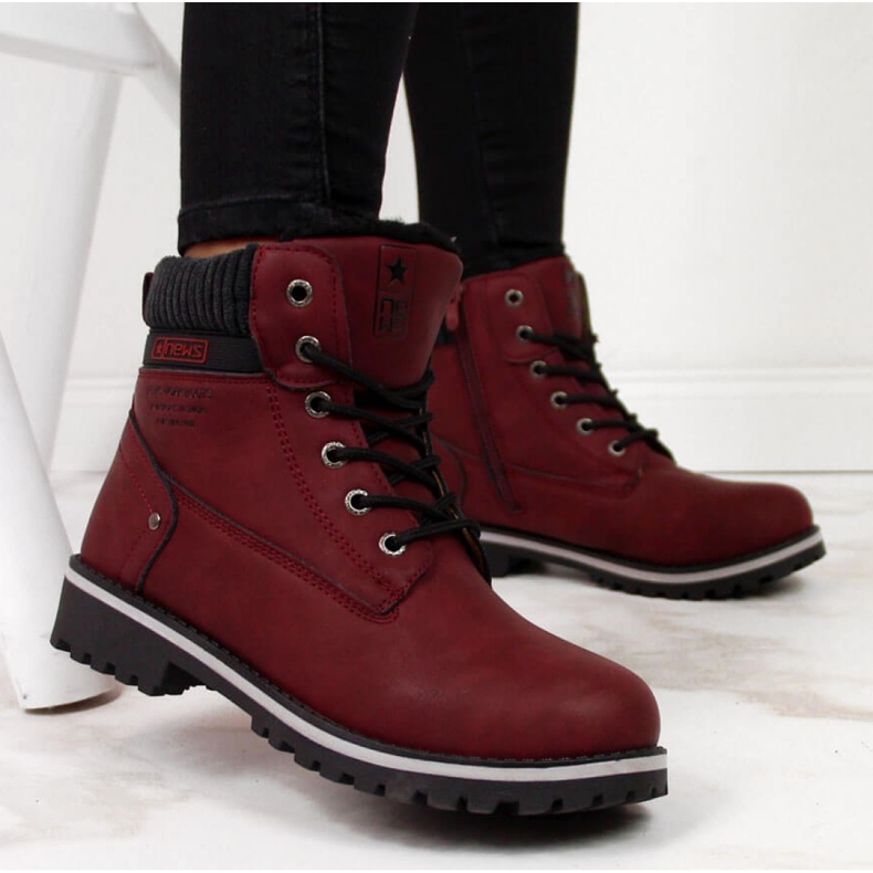 Eristetyt vaelluskengät Uutiset W EVE317B viininpunainen claret 1