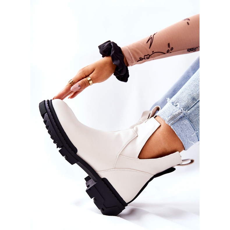 POTOCKI Valkoiset Corano -saappaat vetoketjulla valkoinen 2