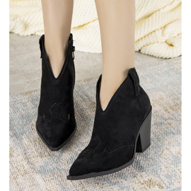 Mustat naisten fanette -cowboy -saappaat 1