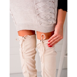 Seastar Korkeat mokkanahkaiset reisisaappaat beige 1