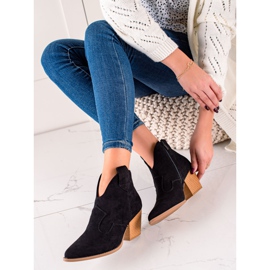 Lucky Shoes Mustat mokkanahkaiset saappaat 2