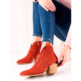 Lucky Shoes Punaiset mokkanahkaiset saappaat punainen 2