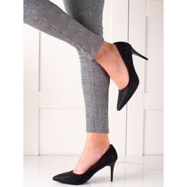 TRENDI Kimaltelevat mustat korkokengät 2