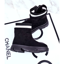 Apawwa Lasten mustat lämpimät saappaat Pinko 2