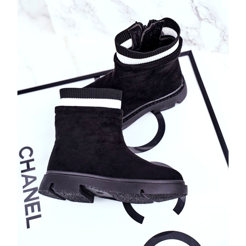 Apawwa Lasten mustat lämpimät saappaat Pinko 2