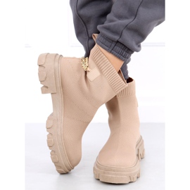 Sukkasaappaat ketjulla JX81P Khaki beige 1