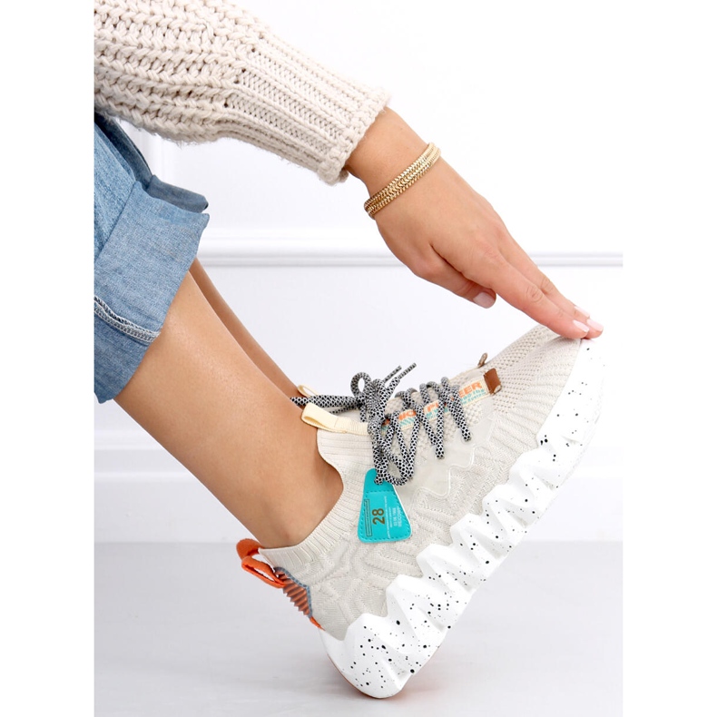 Korkeapohjainen beige NB387 Beige urheilukengät 1