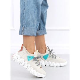 Korkeapohjainen beige NB387 Beige urheilukengät 2