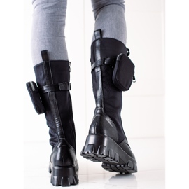 TRENDI Pitkät työntekijät taskussa musta 1