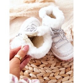 PE1 Lämpimät lumisaappaat turkisvalkoisilla tähdillä valkoinen 1