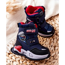 PJ2 Lämpimät lumisaappaat Saappaat Velcro Navy Blue Rizie tummansininen 2