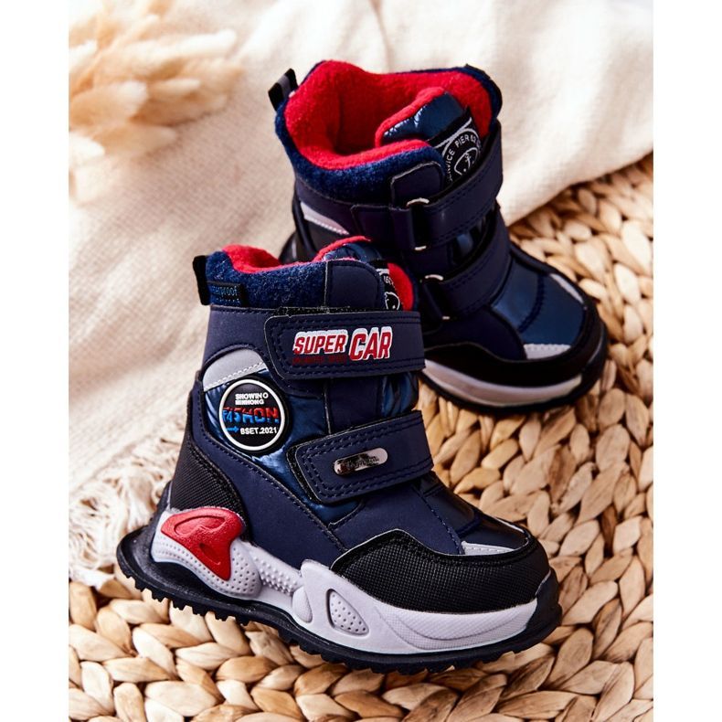 PJ2 Lämpimät lumisaappaat Saappaat Velcro Navy Blue Rizie laivastonsininen 2