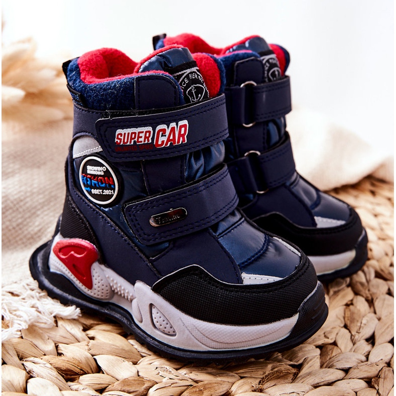 PJ2 Lämpimät lumisaappaat Saappaat Velcro Navy Blue Rizie tummansininen 1