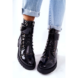 PG1 Lämpimät lakatut mustat Colira -saappaat 1