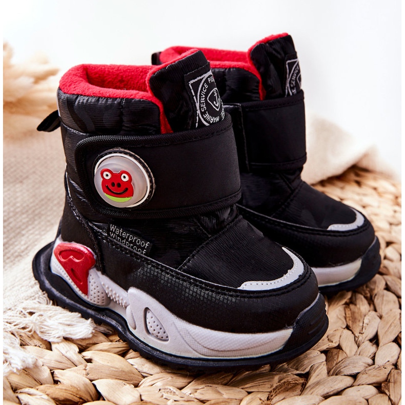 PJ2 Lasten lumisaappaat Musta Frenzie 1