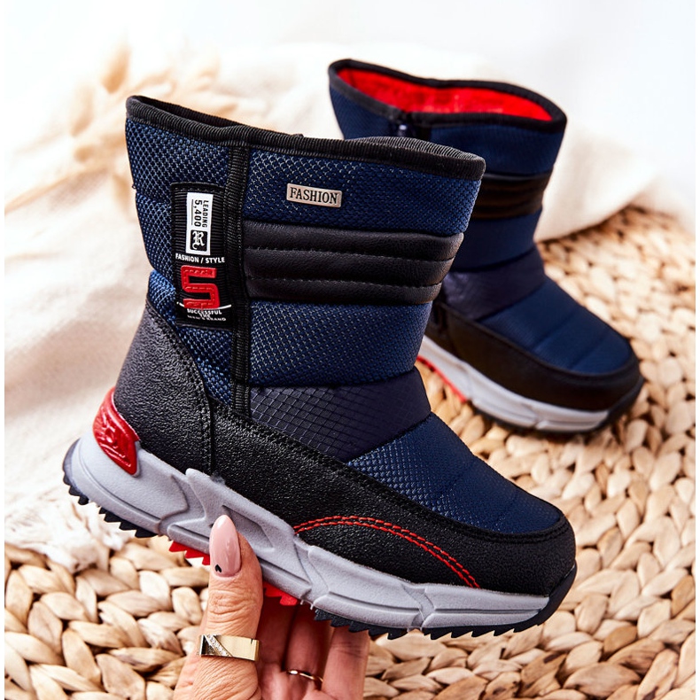 PJ2 Lasten lämpimät korkeat lumisaappaat laivastonsininen Leoth 1