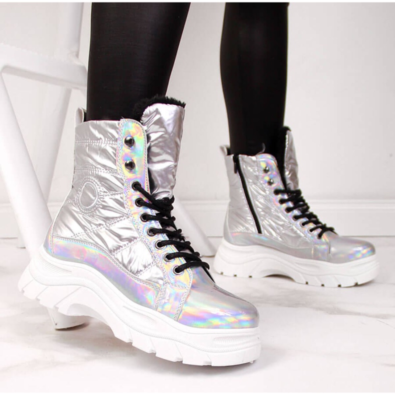 Lumisaappaat Vinceza W JAN47B Hopea -holo -alustalla 1