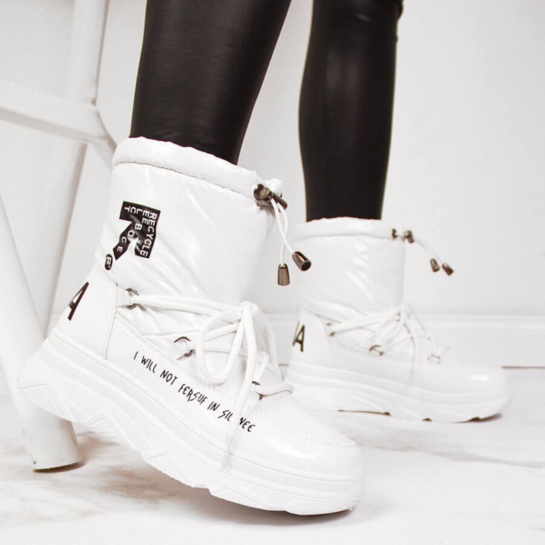 Lumisaappaat Vinceza W JAN48B -lavalla valkoinen 1