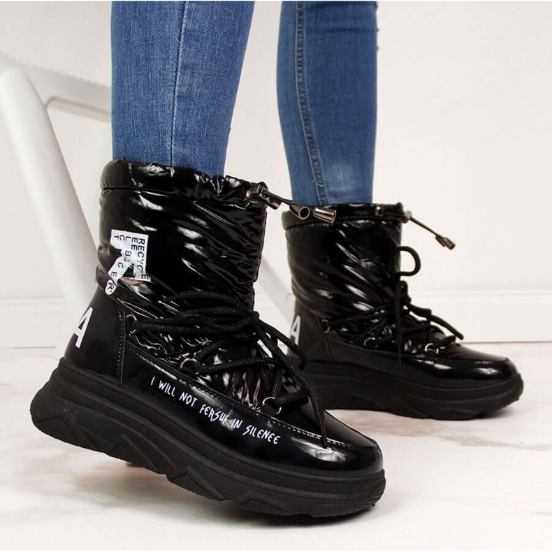 Lumisaappaat Vinceza W JAN48A -lavalla musta 1