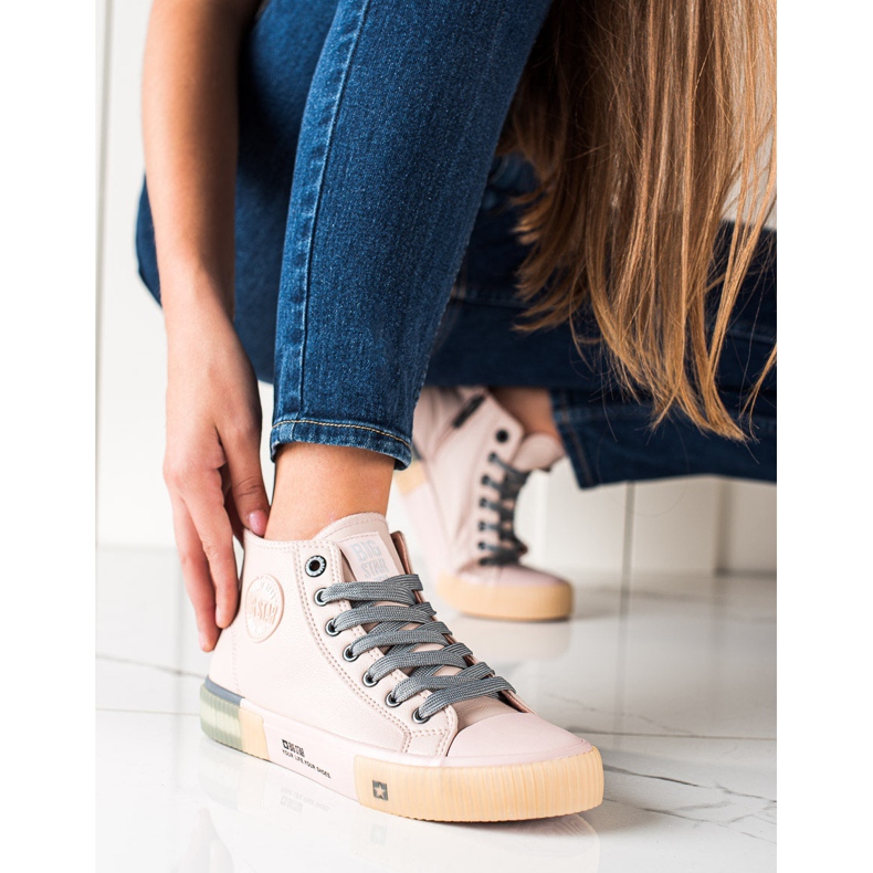 Naisten lenkkarit Big Star II274138 vaaleanpunainen 2