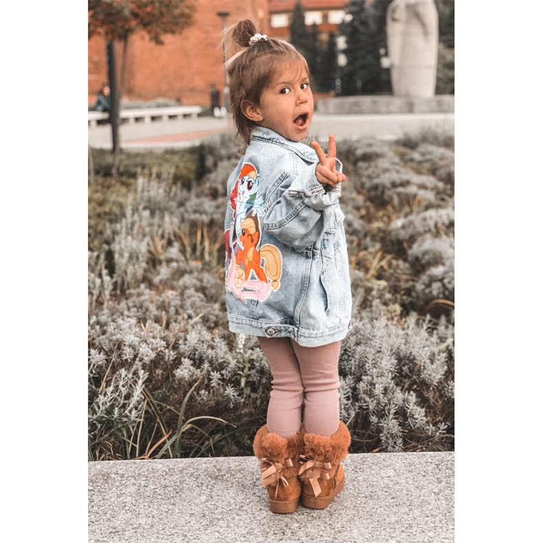 FR1 Lasten lämpimät saappaat jousilla D.Khaki Funky lumisaappaat ruskea 4