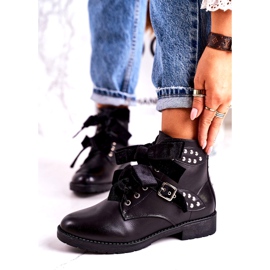 SEA Naisten lämpimät saappaat, joissa soljet ja nauha Musta erikoisuus 1