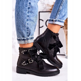 SEA Naisten lämpimät saappaat, joissa soljet ja nauha Musta erikoisuus 4