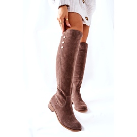 Lewski Shoes Mokkanahkaiset saappaat Earth Velour 2840 beige 6