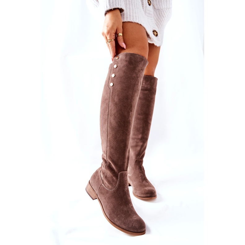 Lewski Shoes Mokkanahkaiset saappaat Earth Velour 2840 beige 6