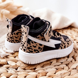 FR1 Lasten korkeat urheilukengät, musta ja beige Bartnie valkoinen ruskea 2