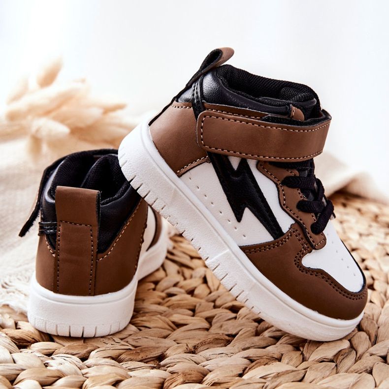 FR1 Lasten korkeat urheilukengät, valkoinen ja ruskea Bartnie musta 1