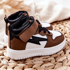 FR1 Lasten korkeat urheilukengät, valkoinen ja ruskea Bartnie musta 2