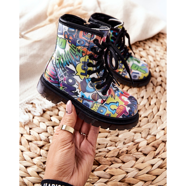 FR1 Lasten lämpimät saappaat, joissa on värikäs vetoketju monivärinen 2