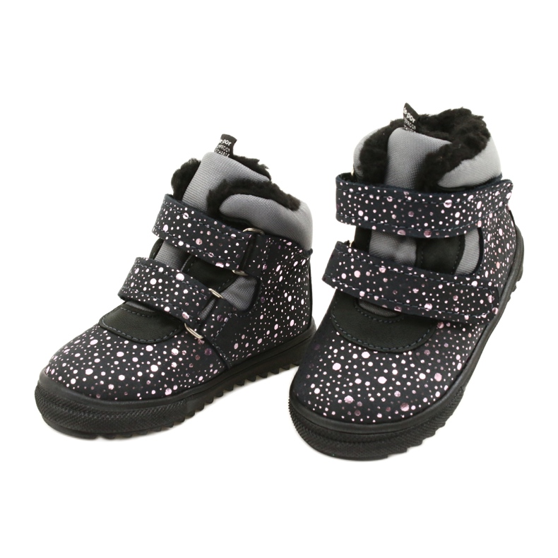 Vedenpitävät saappaat vaaleanpunaisella ruusulla TE-POR Mazurek 1360 harmaa 3