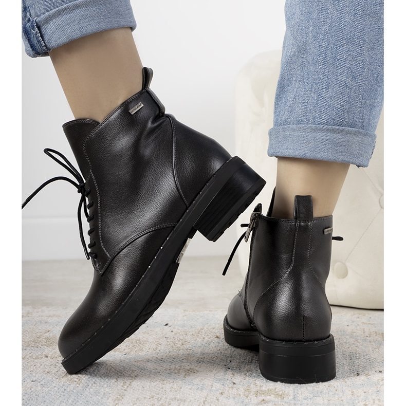 Naisten grafiittiset Cross Jeans Marilina -saappaat monivärinen 1