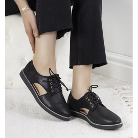 Mustat kiiltävät matalat leikkaukset Karley -kengät 1