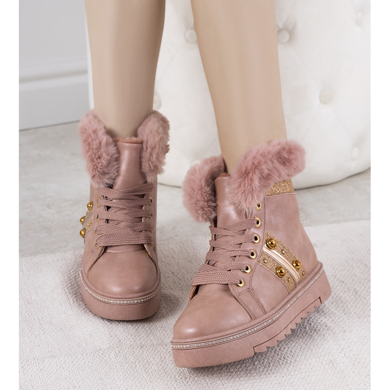 Bernal vaaleanpunaiset talvikengät vaaleanpunainen 2