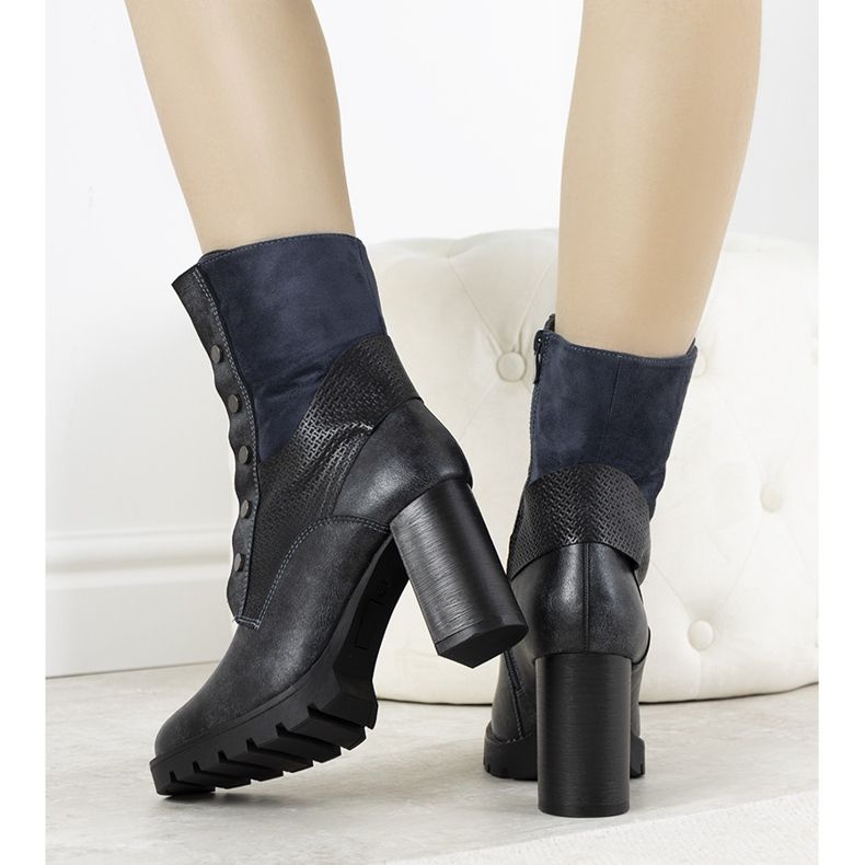 Tummansiniset nilkkurit Alvaradon pylväässä beige laivastonsininen 2