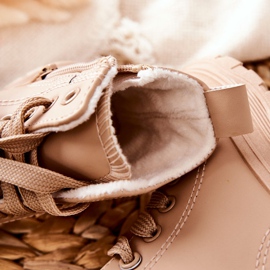 FR1 Lasten nahka lämmin lenkkarit Beige Bomi 1