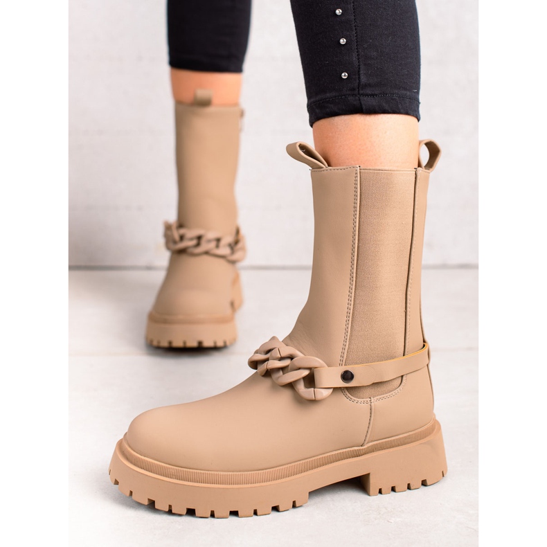 TRENDI Beige työntekijöitä koristeella 1