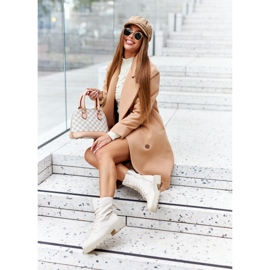 PE1 Korkeat saappaat Workery Beige Rozelle 2