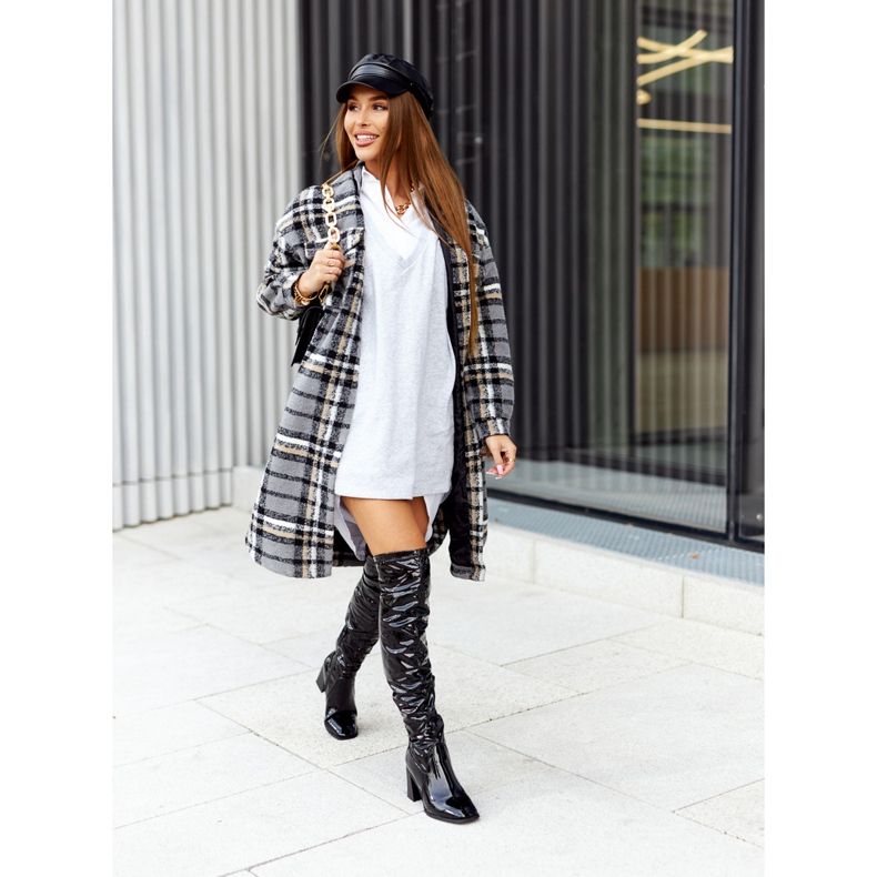 PS1 Mustat Macey lateksisaappaat 1