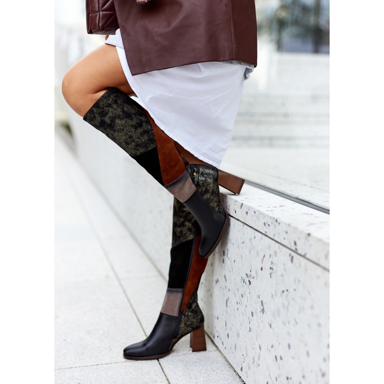 Maciejka ruskeat saappaat vetoketjulla 05240-02 musta 1