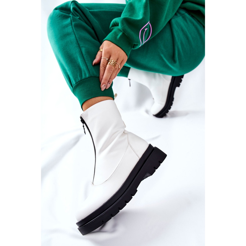 PE1 Naisten saappaat vetoketjulla Valkoinen Tierra 1